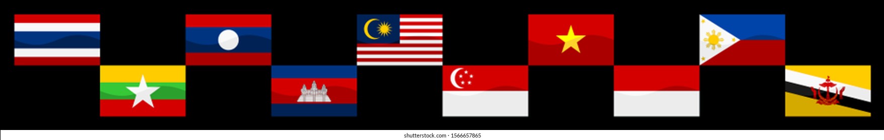 Flat flags of AEC members