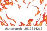 Flat flame effect background illustration_16:9