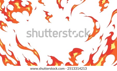 Flat flame effect background illustration_16:9