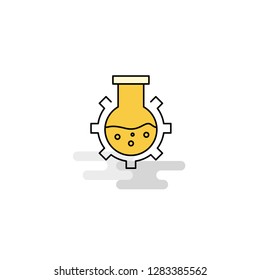 Flat Flask Icon. Vector