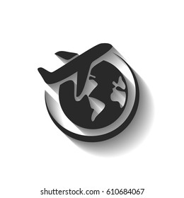 Flat flight  icon. Vector