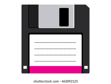 Flat floppy disk icon