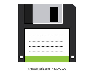 Flat floppy disk icon