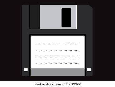 Flat floppy disk icon