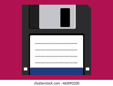 Flat floppy disk icon