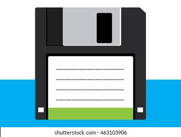 Flat floppy disk flat icon