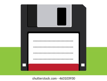 Flat floppy disk flat icon
