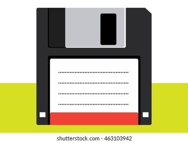 Flat floppy disk flat icon