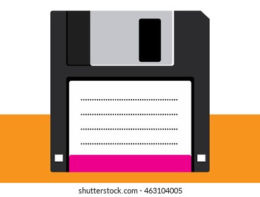 Flat floppy disk flat icon
