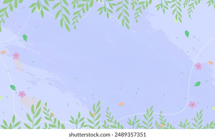 Flacher floraler Hintergrund mit gedämpfter Farbe. Blumenblätter Bildschirmhintergrund