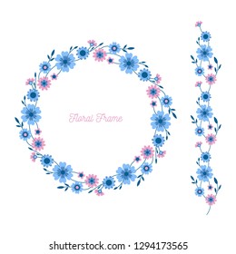 flat floral frame