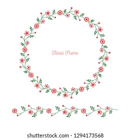 flat floral frame