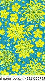 Flat floral handdraw pattern design