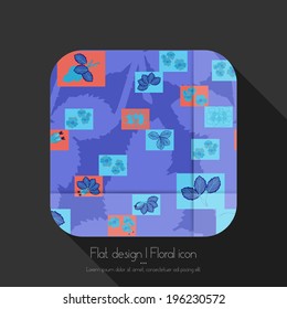 Flat floral icon