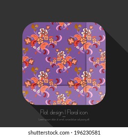 Flat floral icon