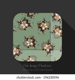 Flat floral icon
