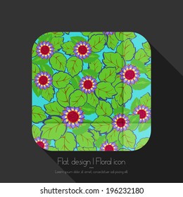 Flat floral icon 