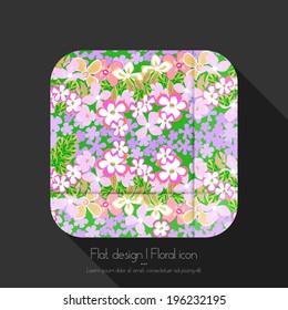 Flat floral icon 