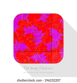 Flat floral icon 