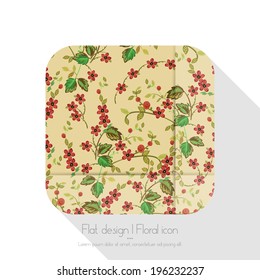 Flat floral icon 
