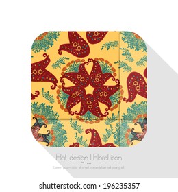 Flat floral icon