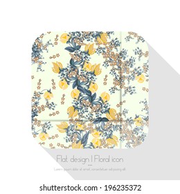 Flat floral icon
