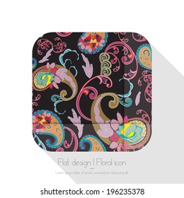 Flat floral icon