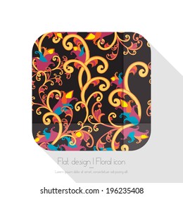 Flat floral icon