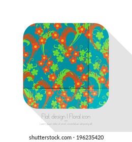 Flat floral icon