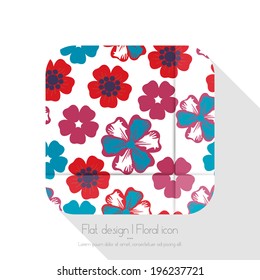 Flat floral icon