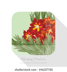 Flat floral icon