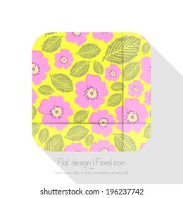 Flat floral icon