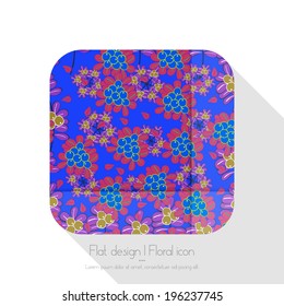 Flat floral icon