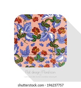 Flat floral icon