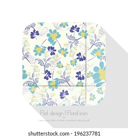 Flat floral icon