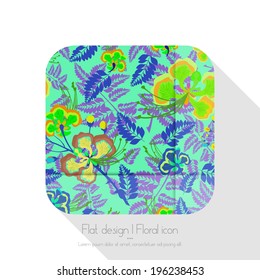 Flat floral icon