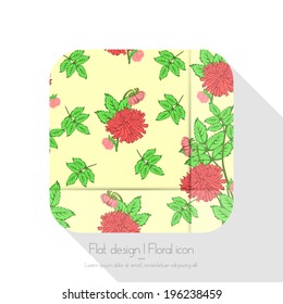 Flat floral icon