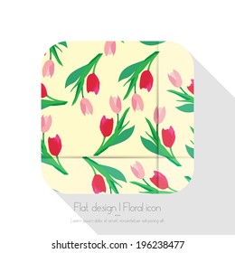 Flat floral icon