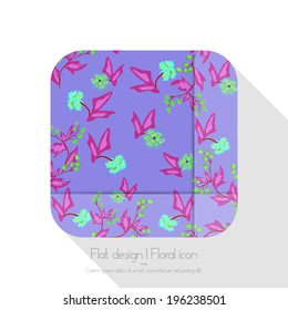 Flat floral icon