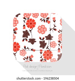 Flat floral icon