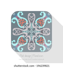 Flat floral icon