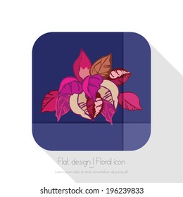 Flat floral icon