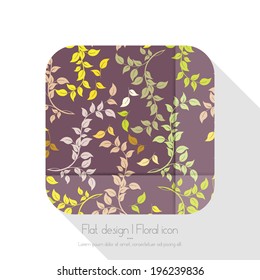 Flat floral icon