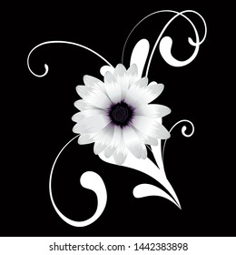 flat floral ornament vector. EPS 10.