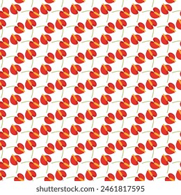 Flat floral pattern design with white background.
