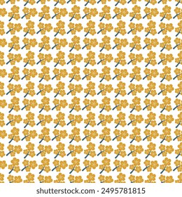 Flat floral spring Flowers pattern design