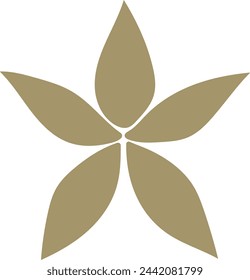 Flaches Blütenknospenelement für schönes Design. Einfache Form. Vektorzeichnung.