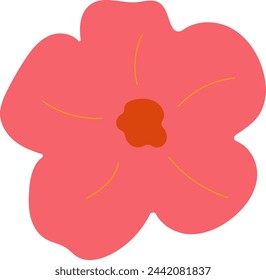Flat flower bud element for beautiful design. Simple form. Vector drawing.