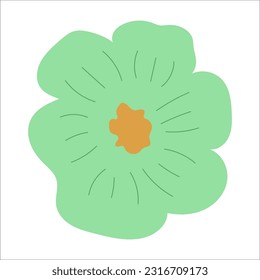 Flat flower element for beautiful design