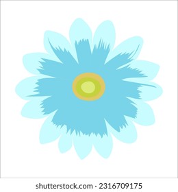 Flat flower element for beautiful design